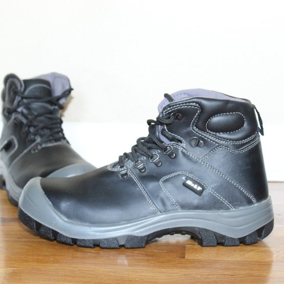 Bilt Black Leather Lace Up Steel Toe Oil Resistant Motorcycle Boots Men's 11 - Picture 2 of 13